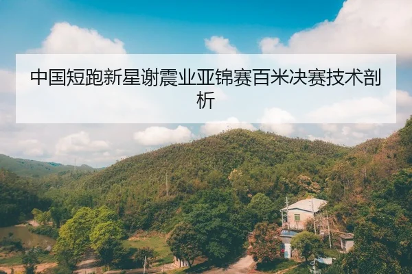 中国短跑新星谢震业亚锦赛百米决赛技术剖析